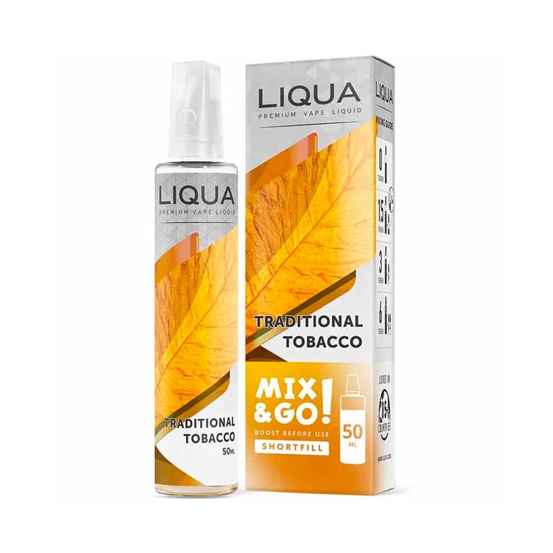 Traditional Tobacco från Liqua Mix & Go (50ml, Shortfill)