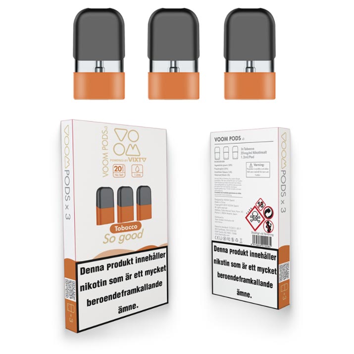 Tobacco Pod till Voom (20mg, nikotinsalt, 3-pack)