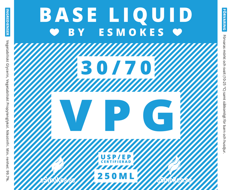 Basvätska VPG 30/70% från eSmokes (250ml)