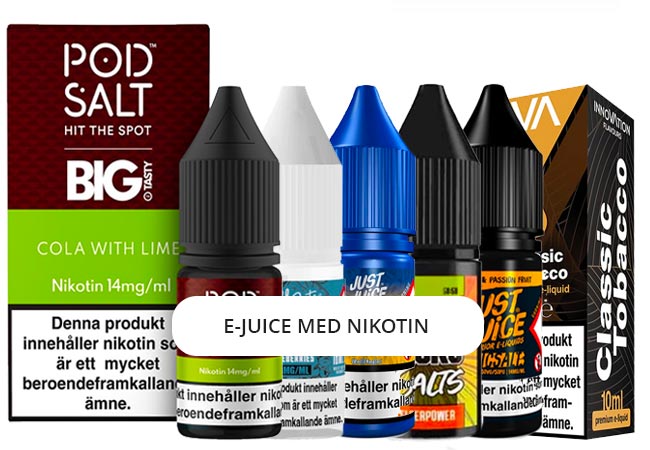 Köp e-juice med nikotin och nikotinsalt online