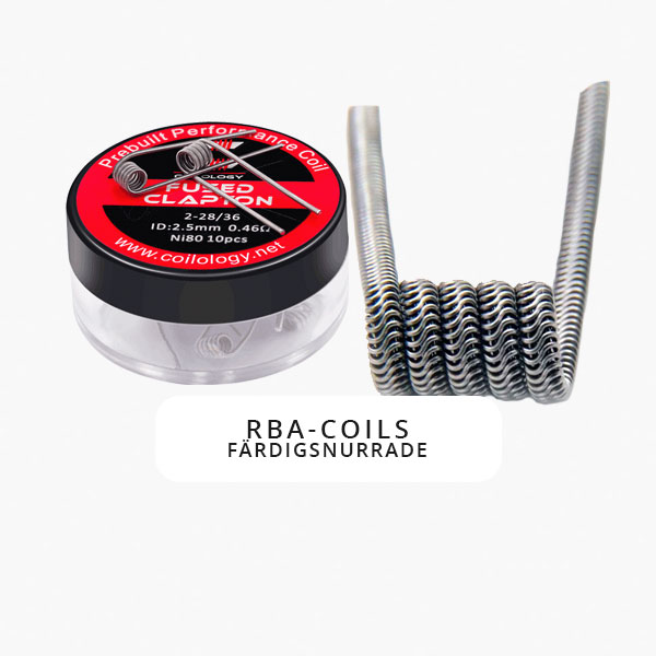 Färdigsnurrade RBA-coils